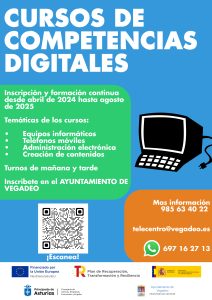 Cartel anunciando los cursos de Competencias Digitales Transversales